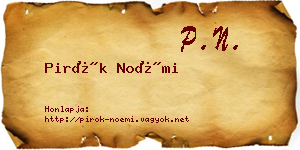 Pirók Noémi névjegykártya